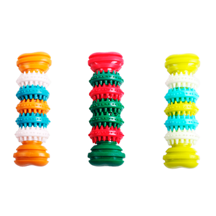 Zabawka TM JoyPet dla ps&oacute;w prążkowana pałeczka do ząbkowania wielokolorowa 15,5&times;4,5 cm