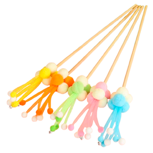 Zabawka TM JoyPet dla kot&oacute;w wędka z kulkami 53 cm