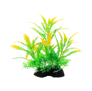 JOYPET Sztuczna roślina akwariowa ż&oacute;łto-zielona 14 cm